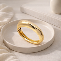 Gilded Domed Hinged Bangle