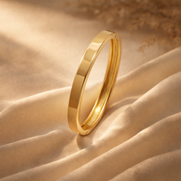 The Minimalist Aura Gold Kada Bangle