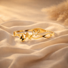 The Monarch Flight: 18K Yellow Gold Butterfly Bangle