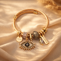 The Mystic Solar Evil Eye Charm Bangle