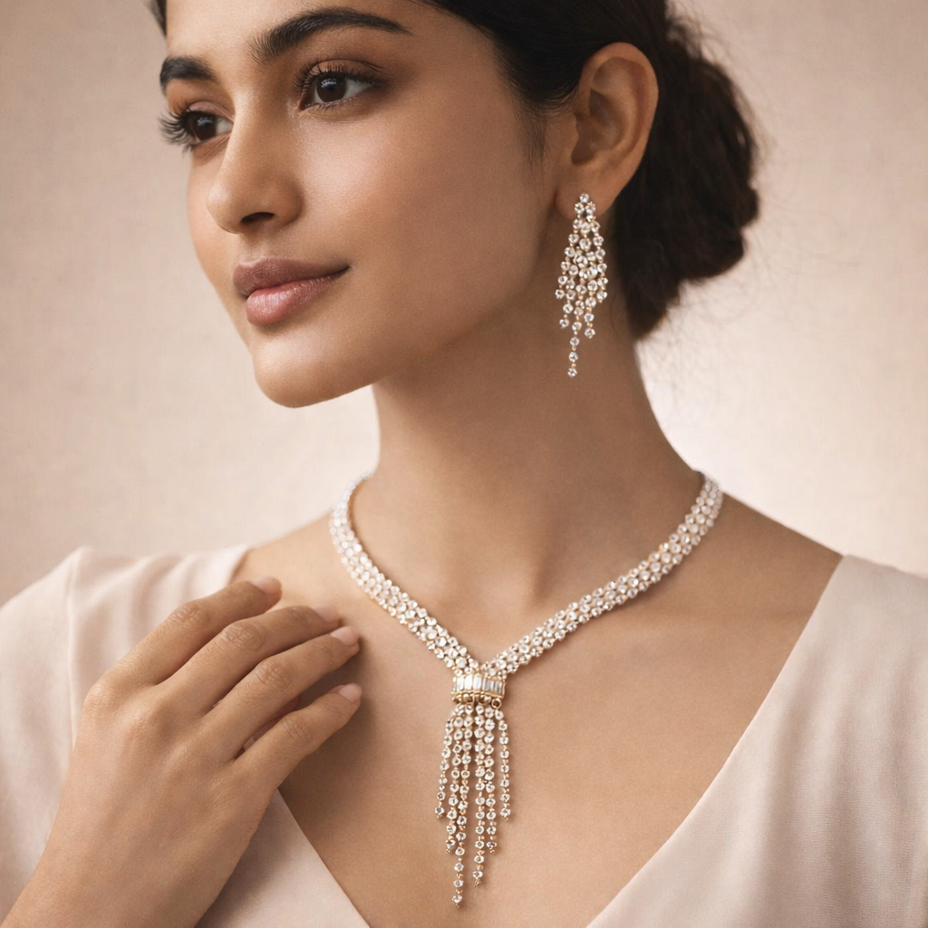 Shimmering Cascading Crystal Gala Set