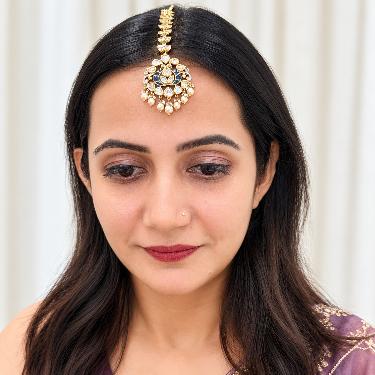 Tara Victorian-Style Kundan-Inspired Maang Tikka