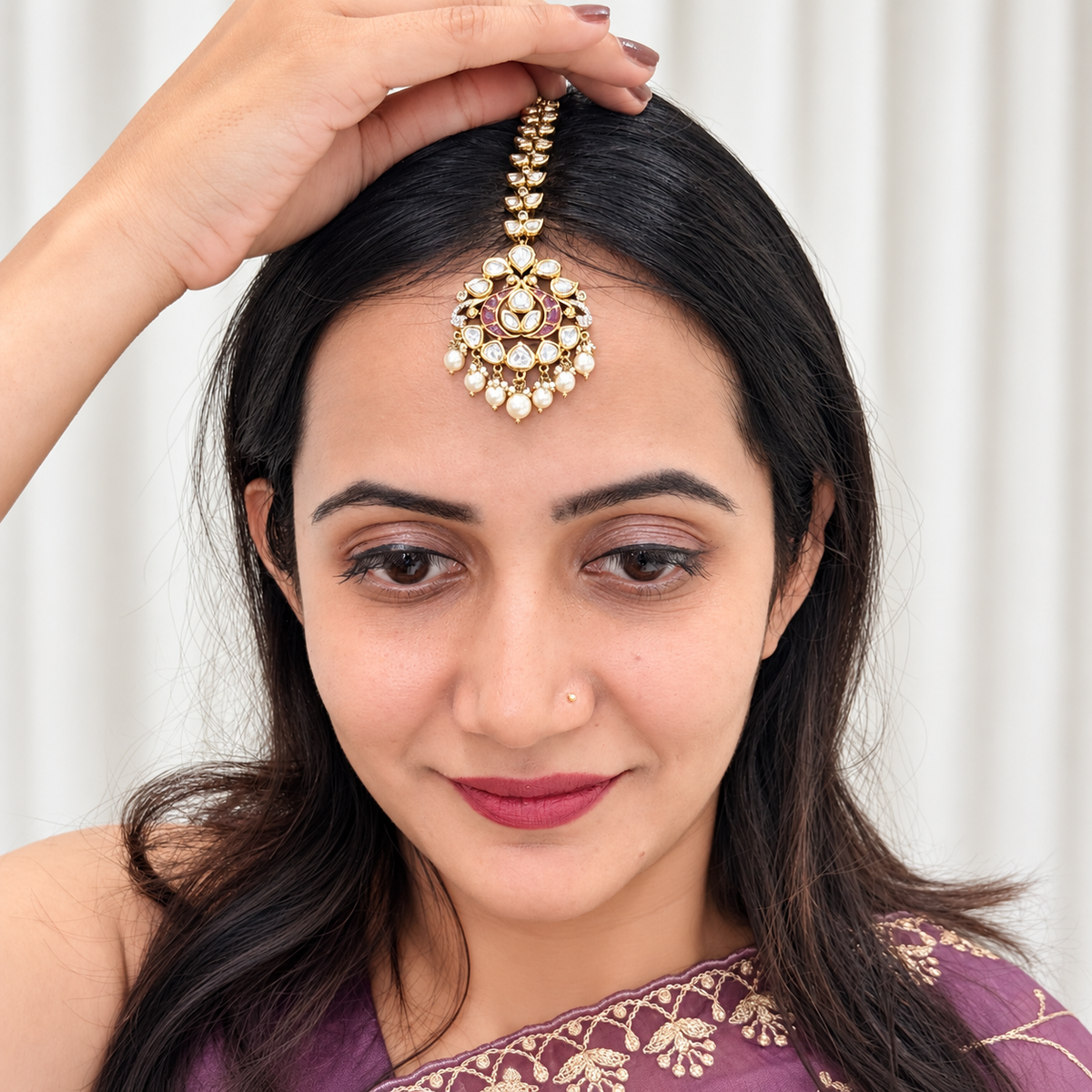 Zoya Victorian-Style Kundan-Inspired Maang Tikka