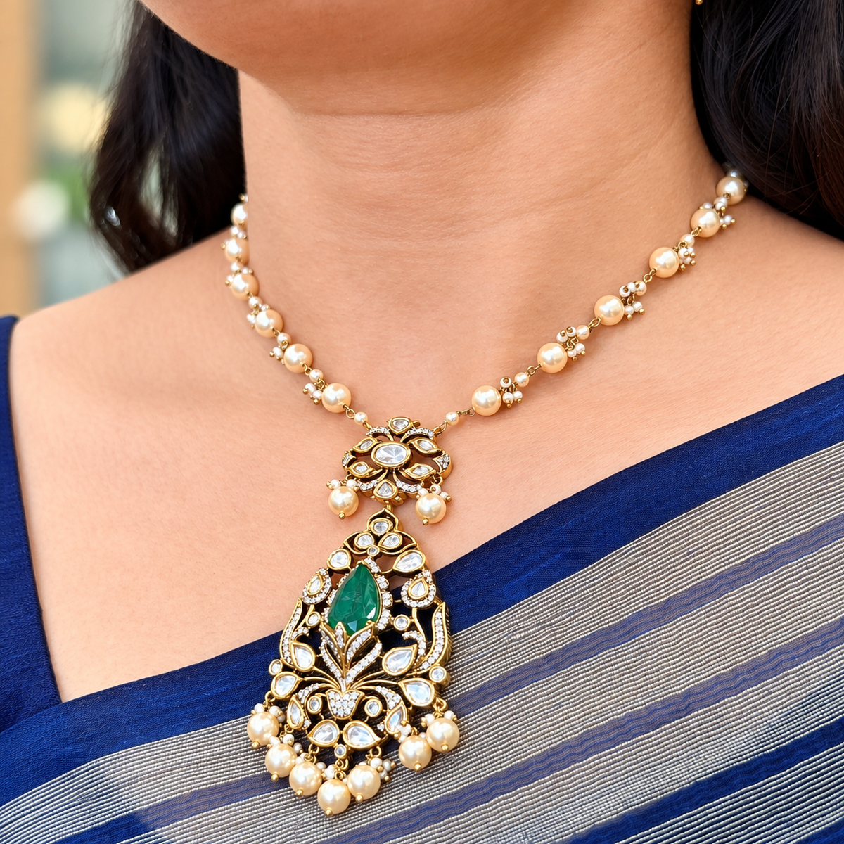 Myra Pearl-Style Necklace Set