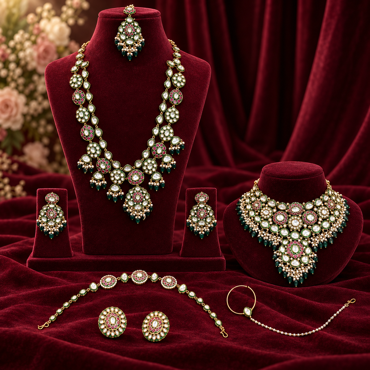 Raj Nandini Kundan-Inspired Bridal Jewellery Set