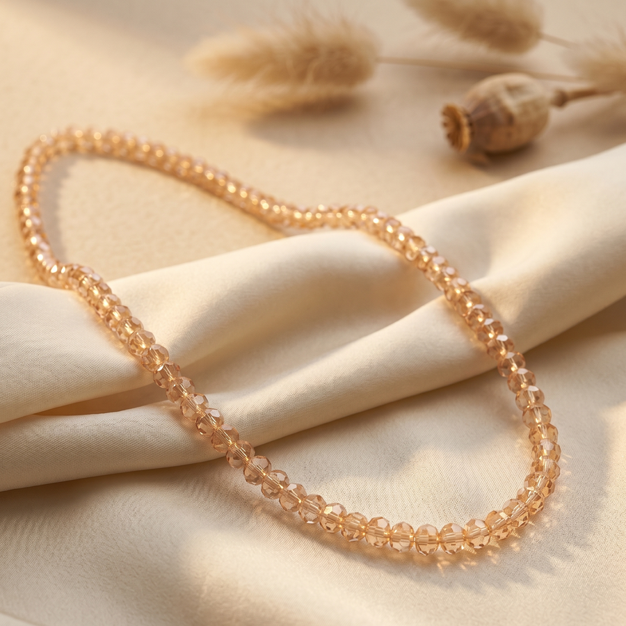 Champagne Sparkle Faceted Crystal Strand