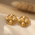 Golden Blossom Classic Stud Earrings