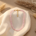 Rose Petal Aurora Crystal Necklace