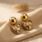Heart-Shaped Statement Earrings