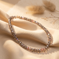 Metallic Smoke Iridescent Crystal Strand