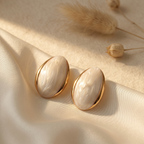 Swarnam Oyster Pearl-Style Studs