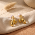 Radiant Abstract Gilded Drop Earrings