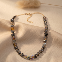Midnight Butterfly Crystal Necklace