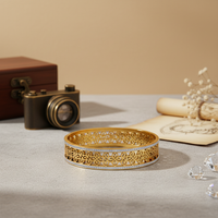Gilded Filigree Pavé Bangle