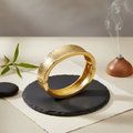 Gilded Hammered Hinged Bangle
