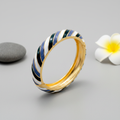 Gilded Nautical Enamel Bangle