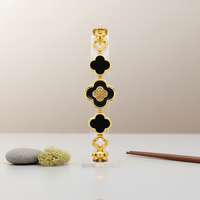 Midnight Clover Gold Bracelet