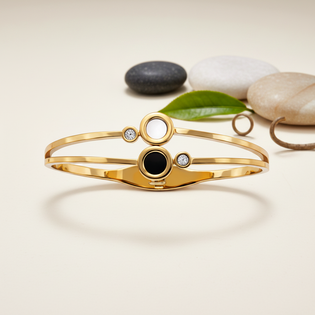 The Dual Eclipse Diamond and Onyx Orbital Bangle