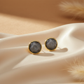 Gilded Slate Marble Studs
