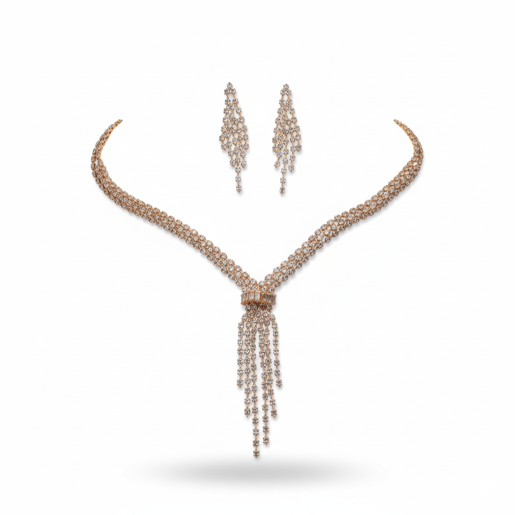 Shimmering Cascading Crystal Gala Set