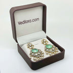 Mint Statement Chandelier Earrings
