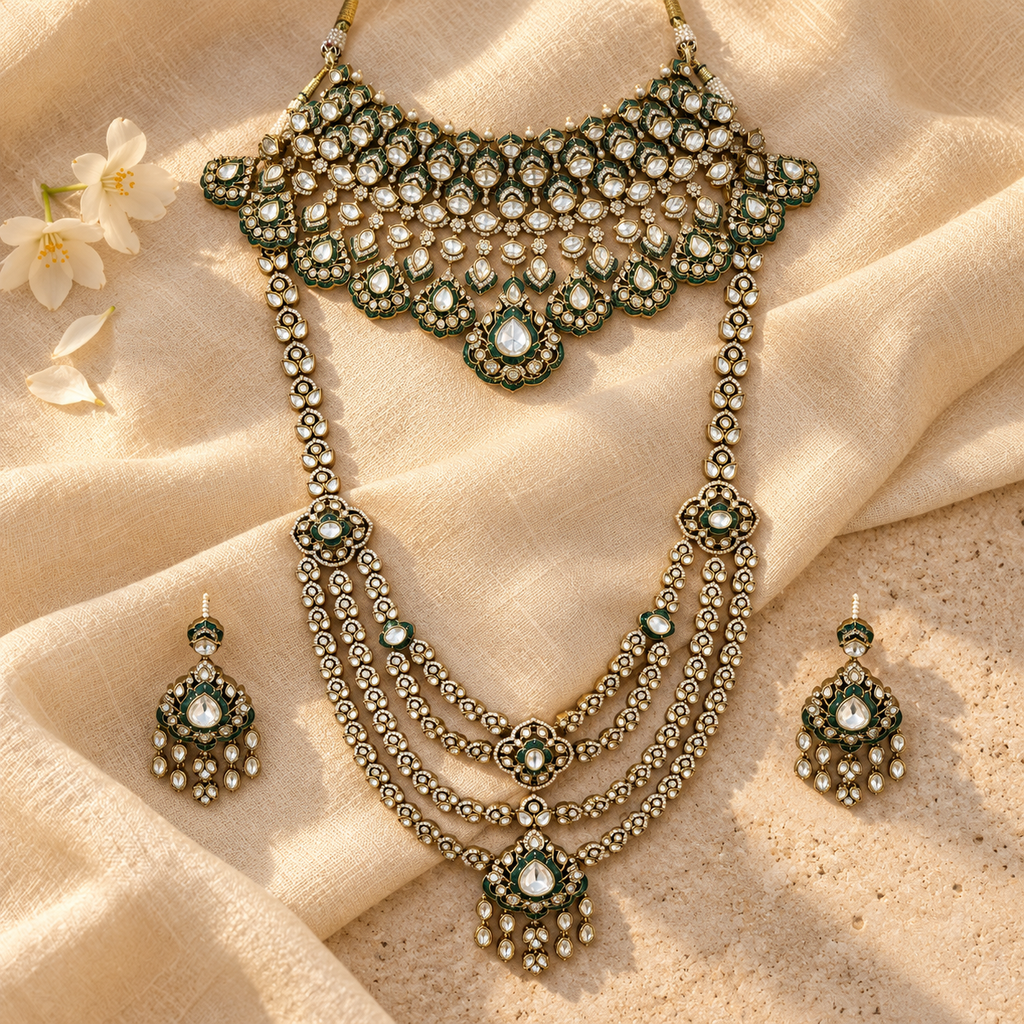 Mrinalini Kundan-Inspired Bridal Jewellery Set