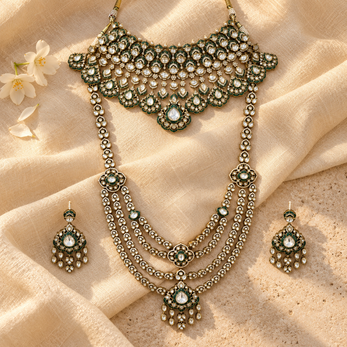 Mrinalini Kundan-Inspired Bridal Jewellery Set