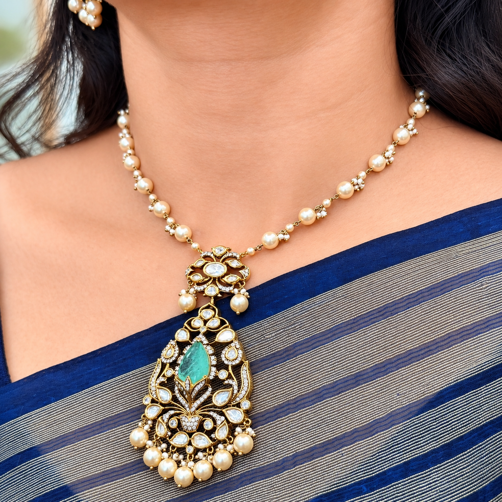 Myra Pearl-Style Necklace Set