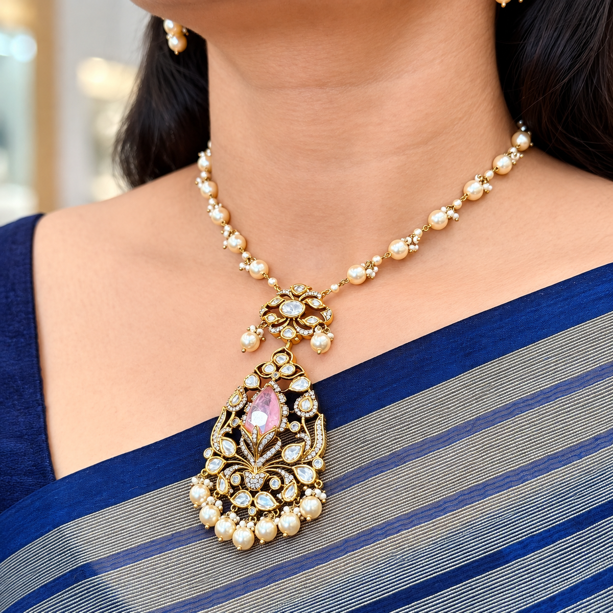 Myra Pearl-Style Necklace Set