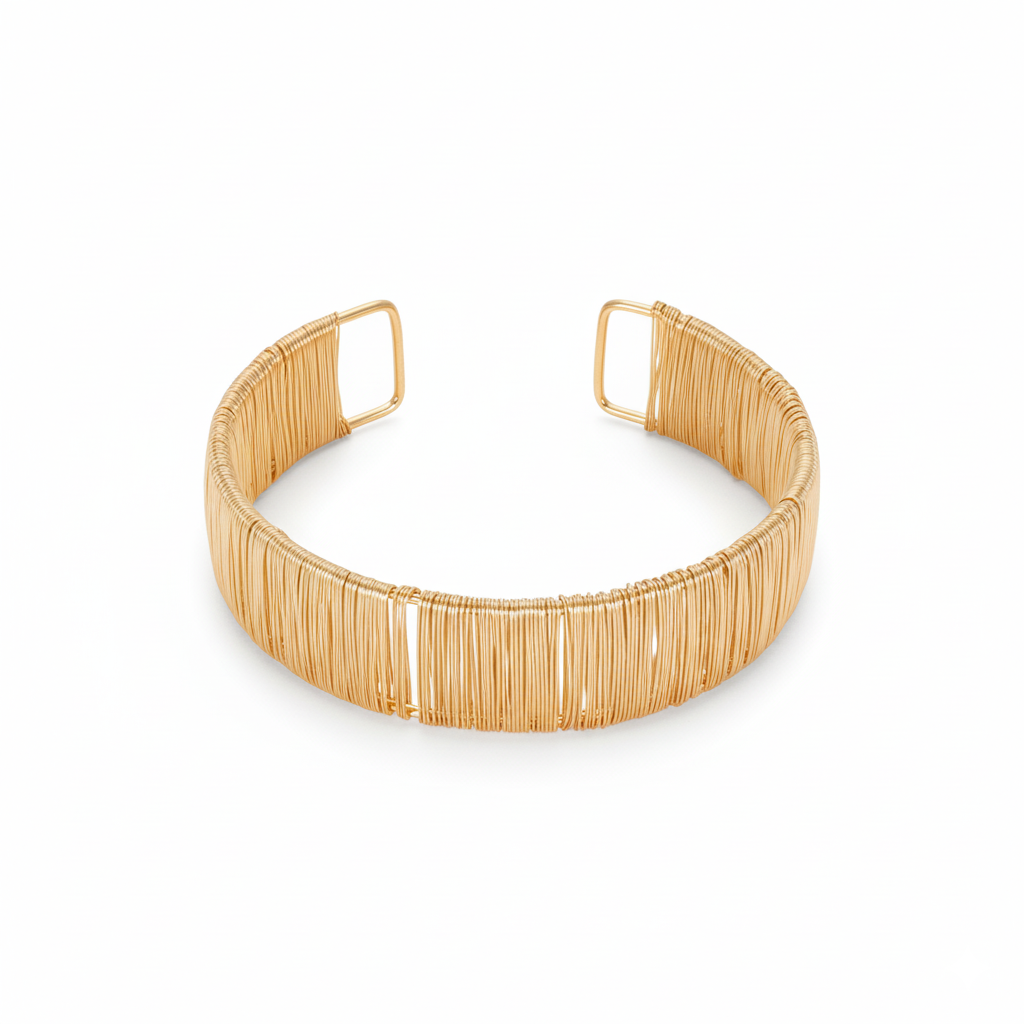 Gilded Linear Wire Wrap Choker