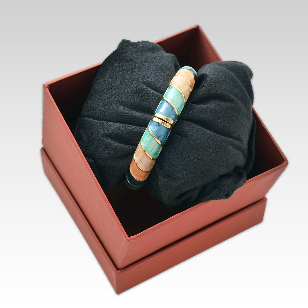Pastel Mosaic Gold Bangle
