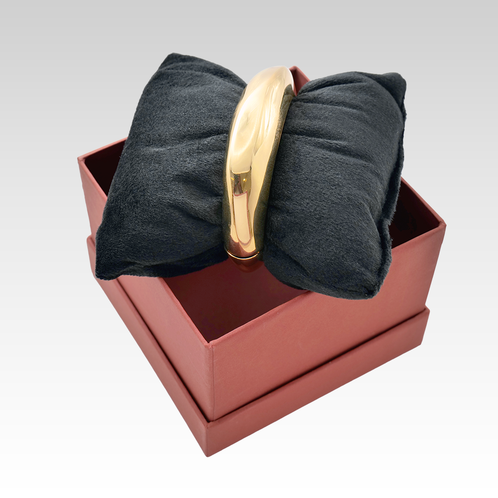 Gilded Domed Hinged Bangle