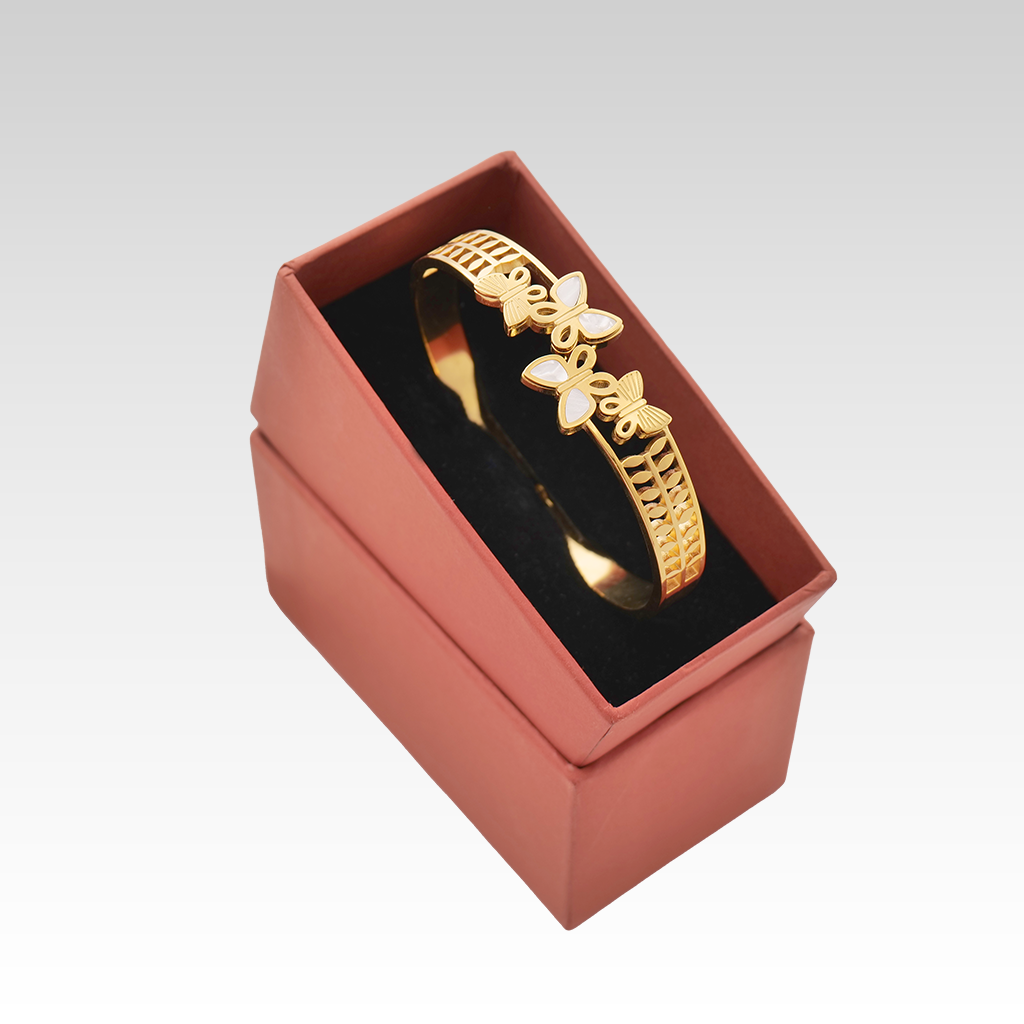 Gilded Butterfly Garden Bangle