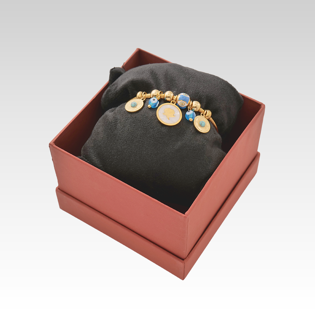 Gilded Celestial Charm Bangle