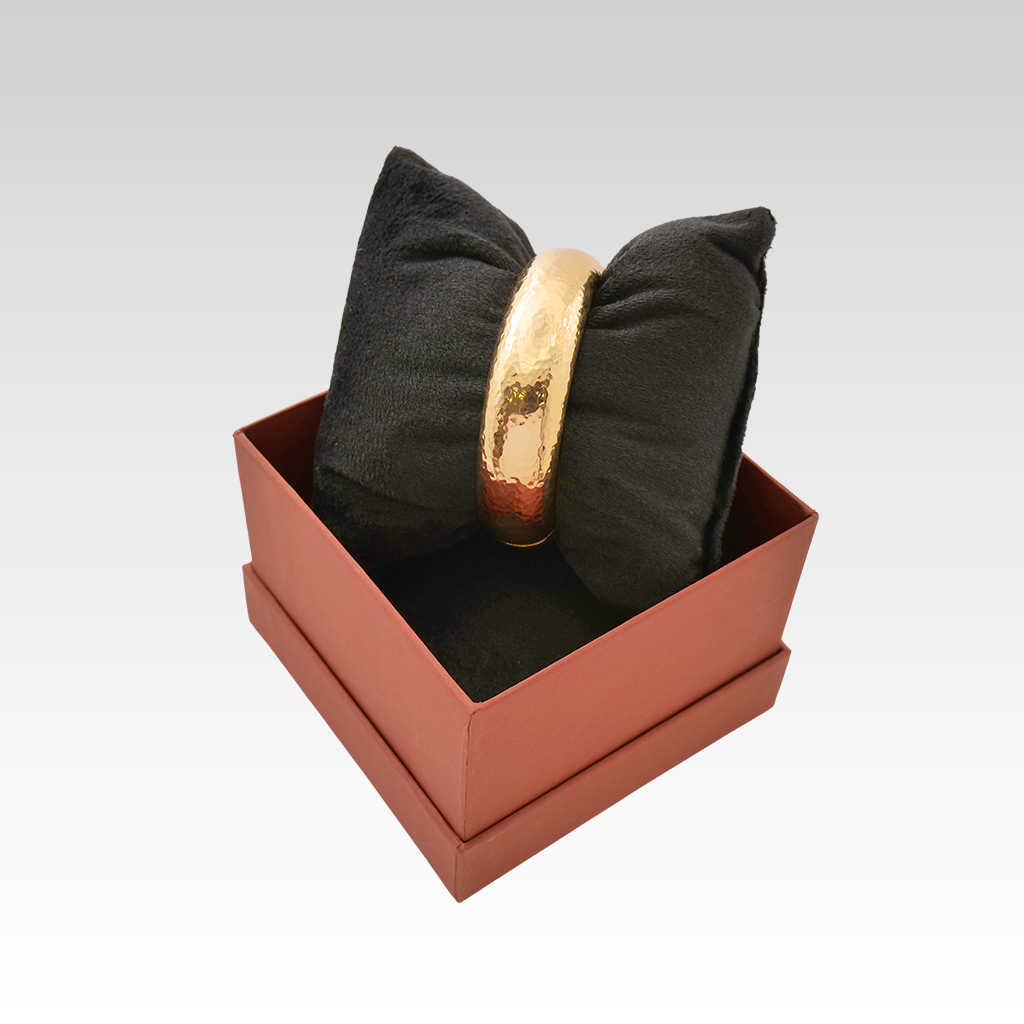 Gilded Domed Hammered Bangle