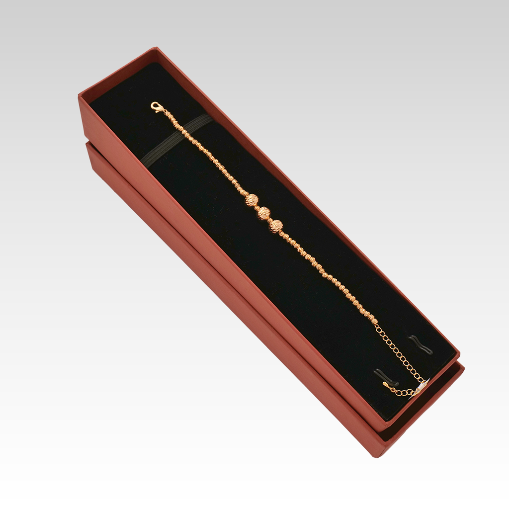 Elegant Textured Gold Bead Trio Bracelet