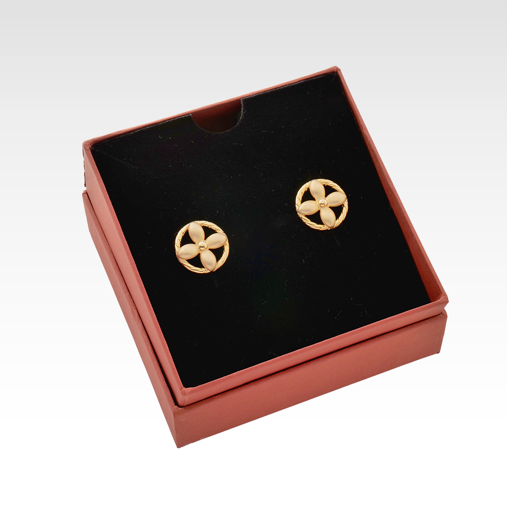 Golden Blossom Classic Stud Earrings