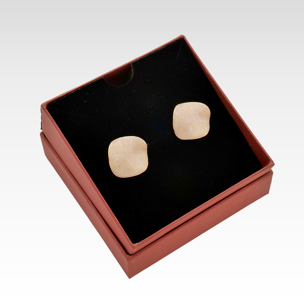 Golden Petal Radiance Stud Earrings
