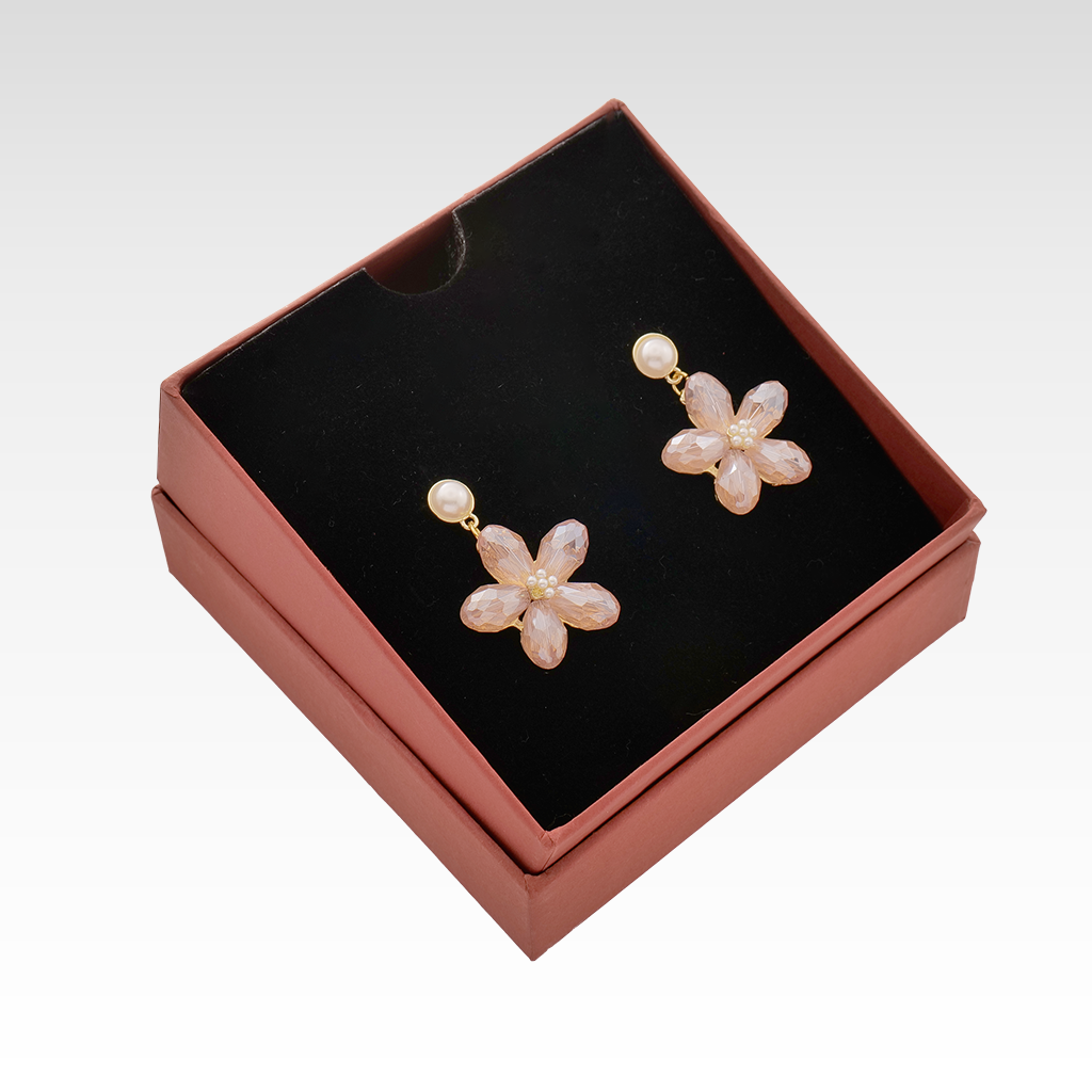 Gilded Crystal Flora Drop Earrings