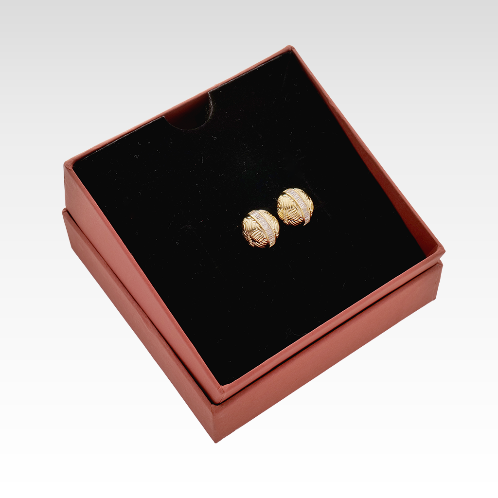 Gilded Crystal Orbit Studs