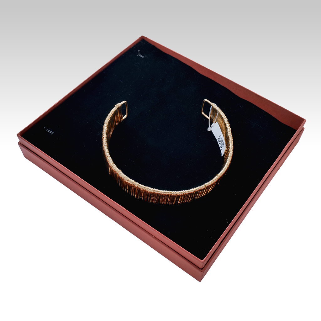 Gilded Linear Wire Wrap Choker