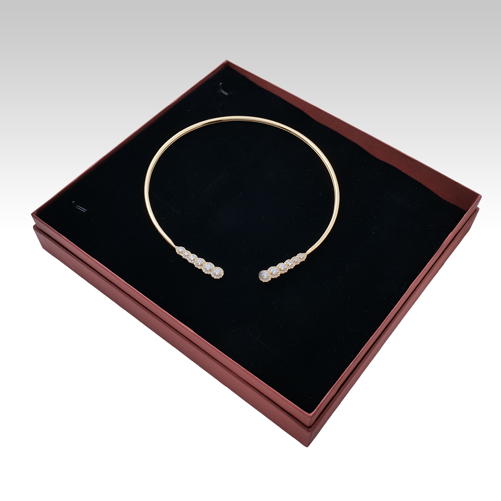 Gilded Crystal Wave Open Choker