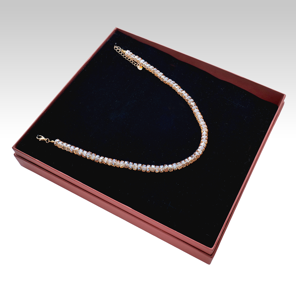 Champagne Sparkle Faceted Crystal Strand