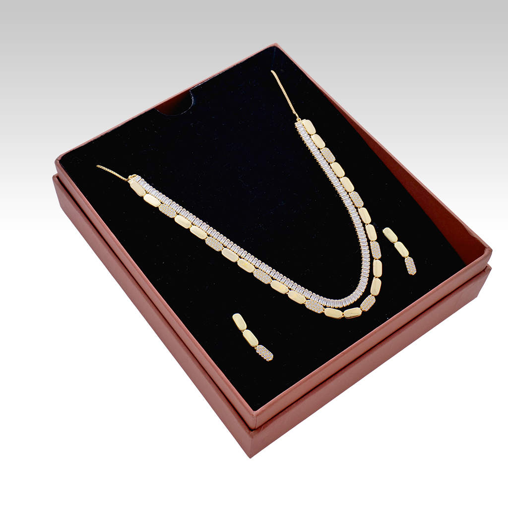 Radiant Harmony Gold & Diamond Necklace Set