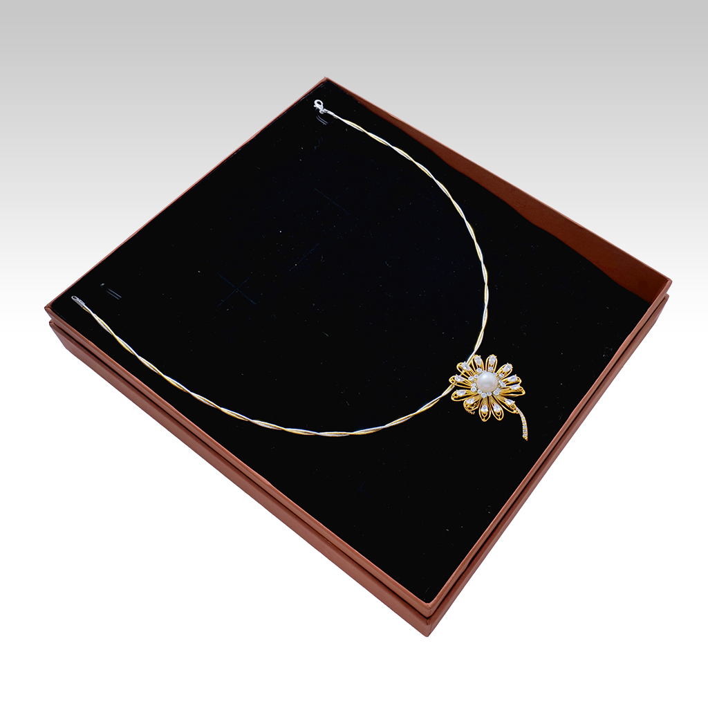 Elegant Floral Pearl Pendant Necklace