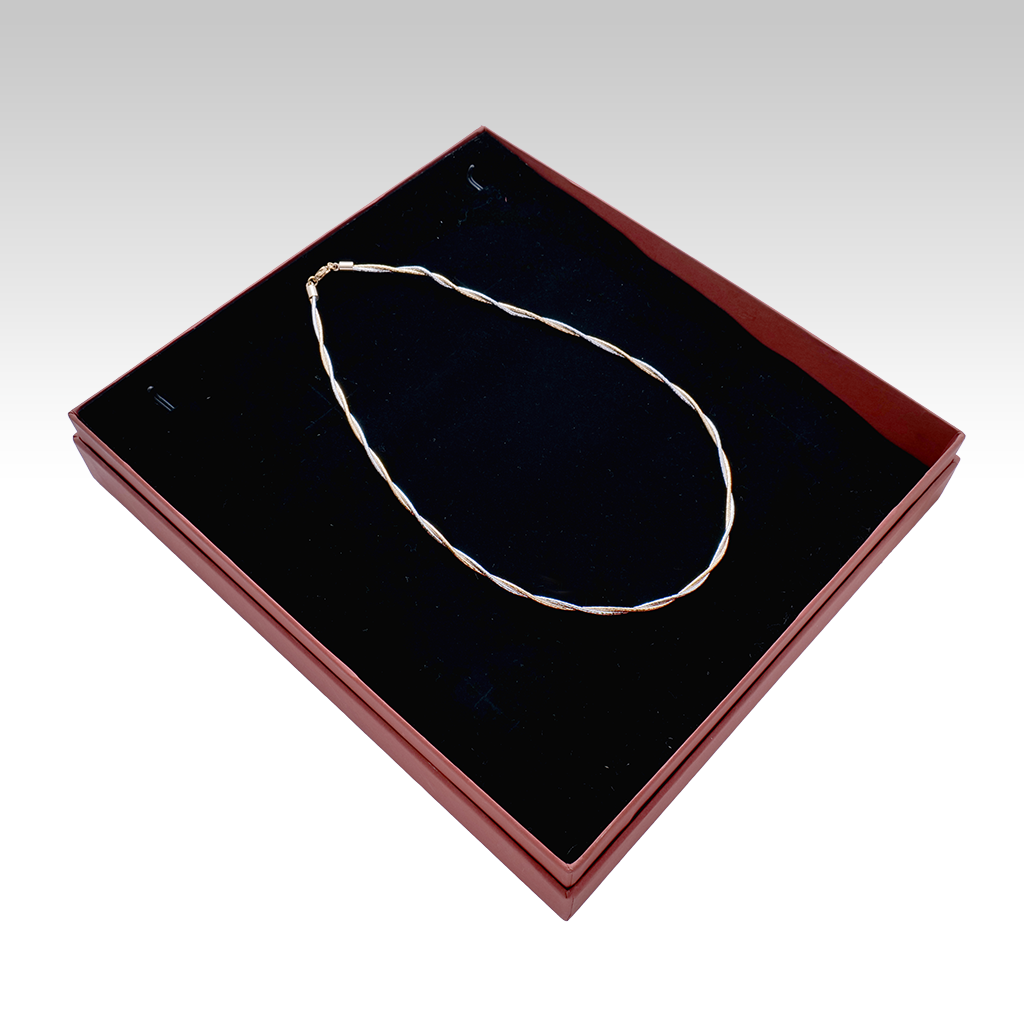 Elegant Twisted Two-Tone Gold Chain Necklace