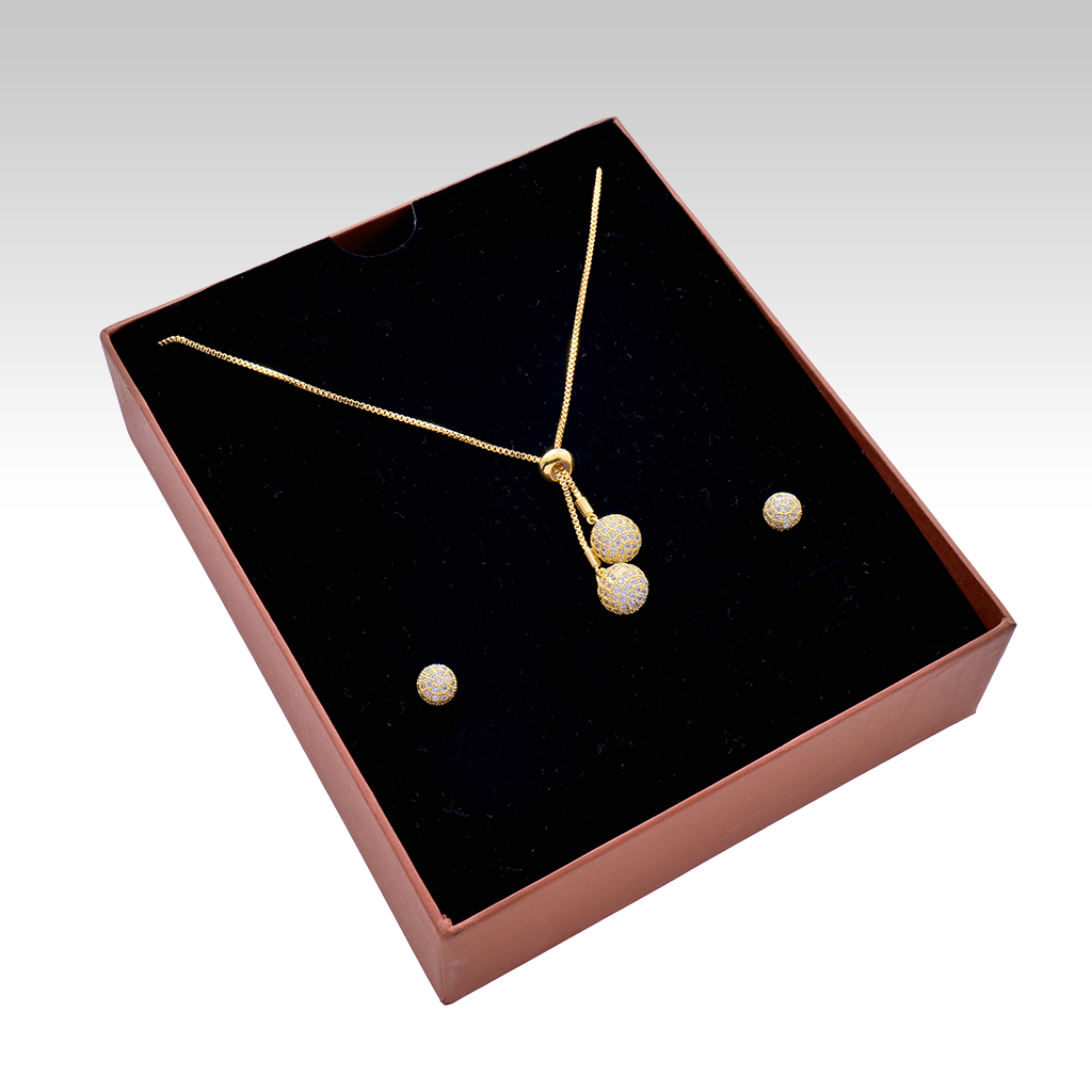 Celeste Gold Drop Necklace Set