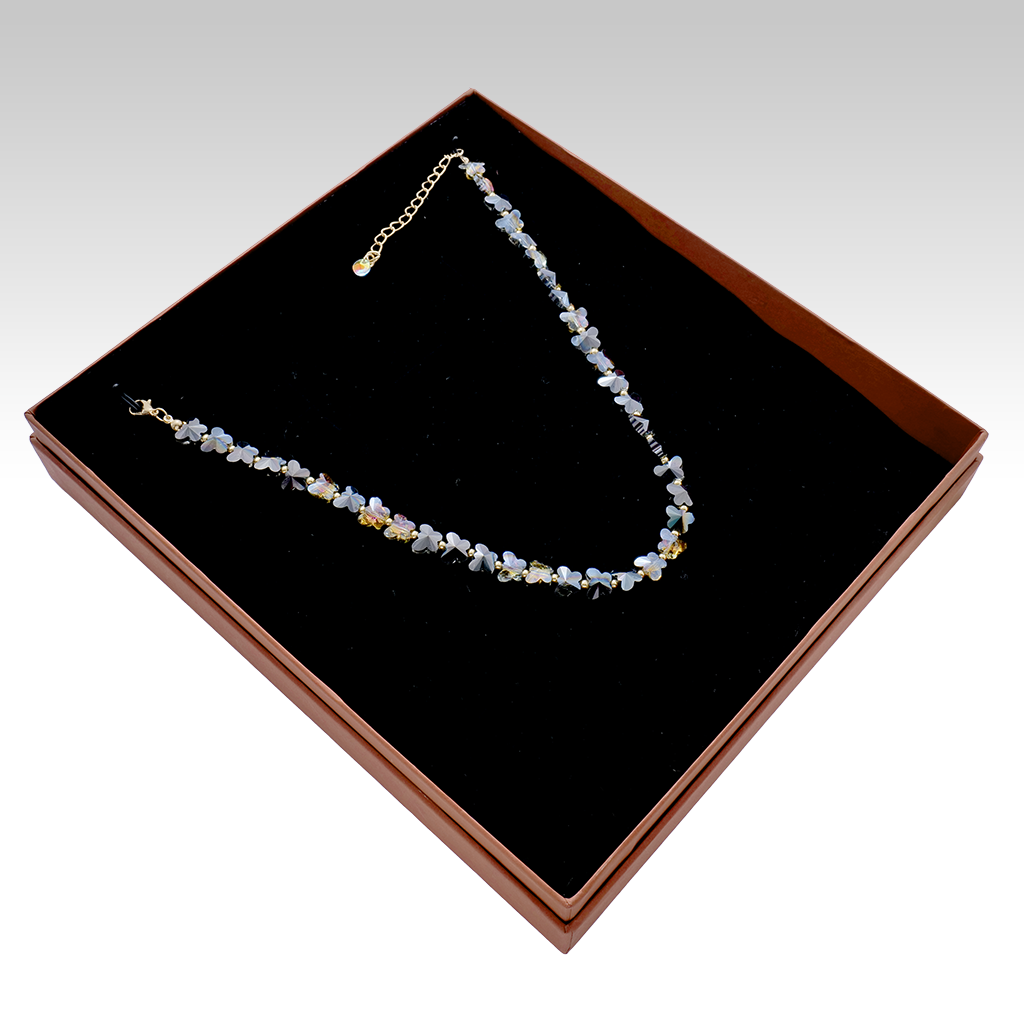 Midnight Butterfly Crystal Necklace