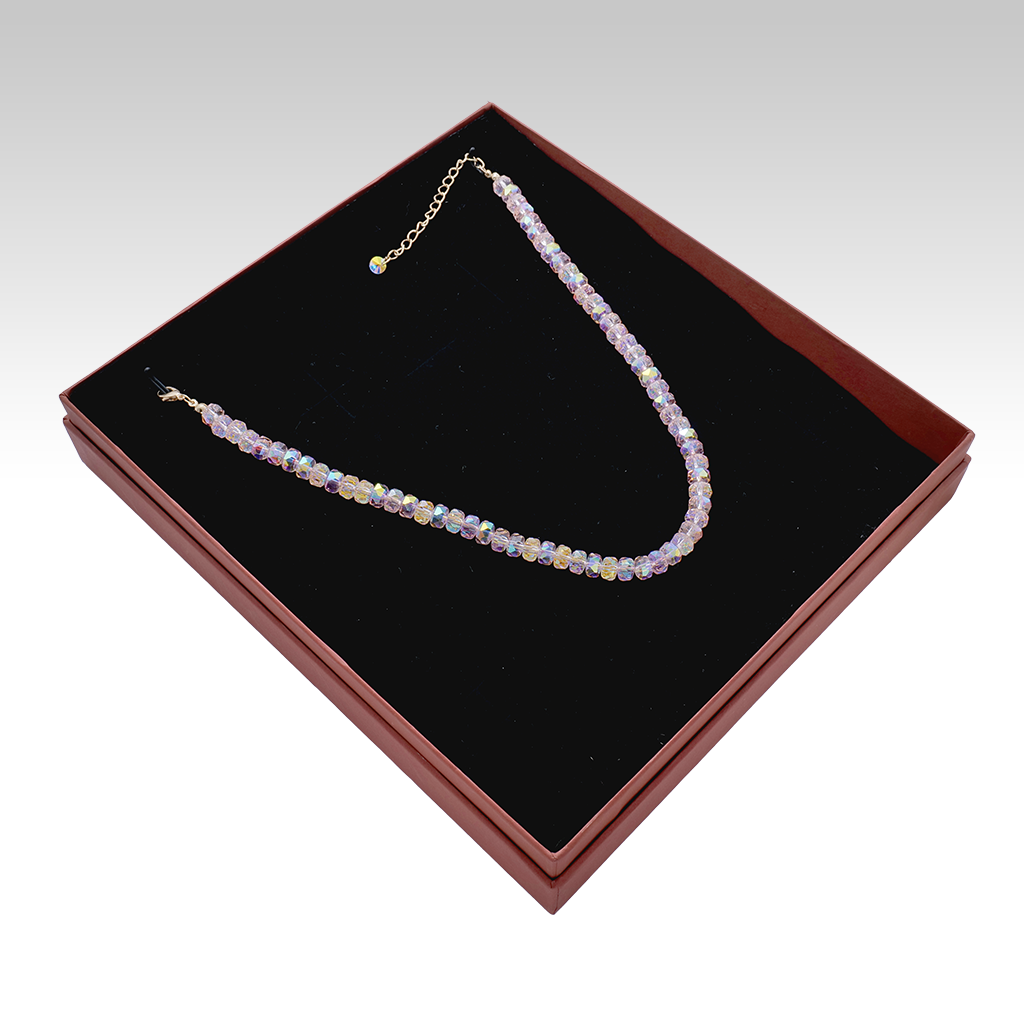 Blush Aurora Crystal Beaded Necklace