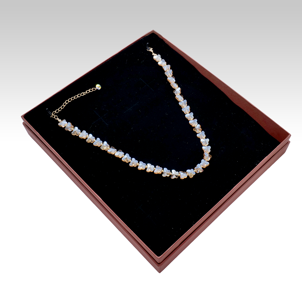 Golden Butterfly Crystal Necklace
